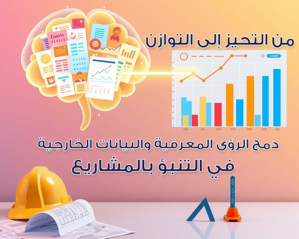 من التحيز إلى التوازن: دمج الرؤى المعرفية والبيانات الخارجية في التنبؤ بالمشاريع